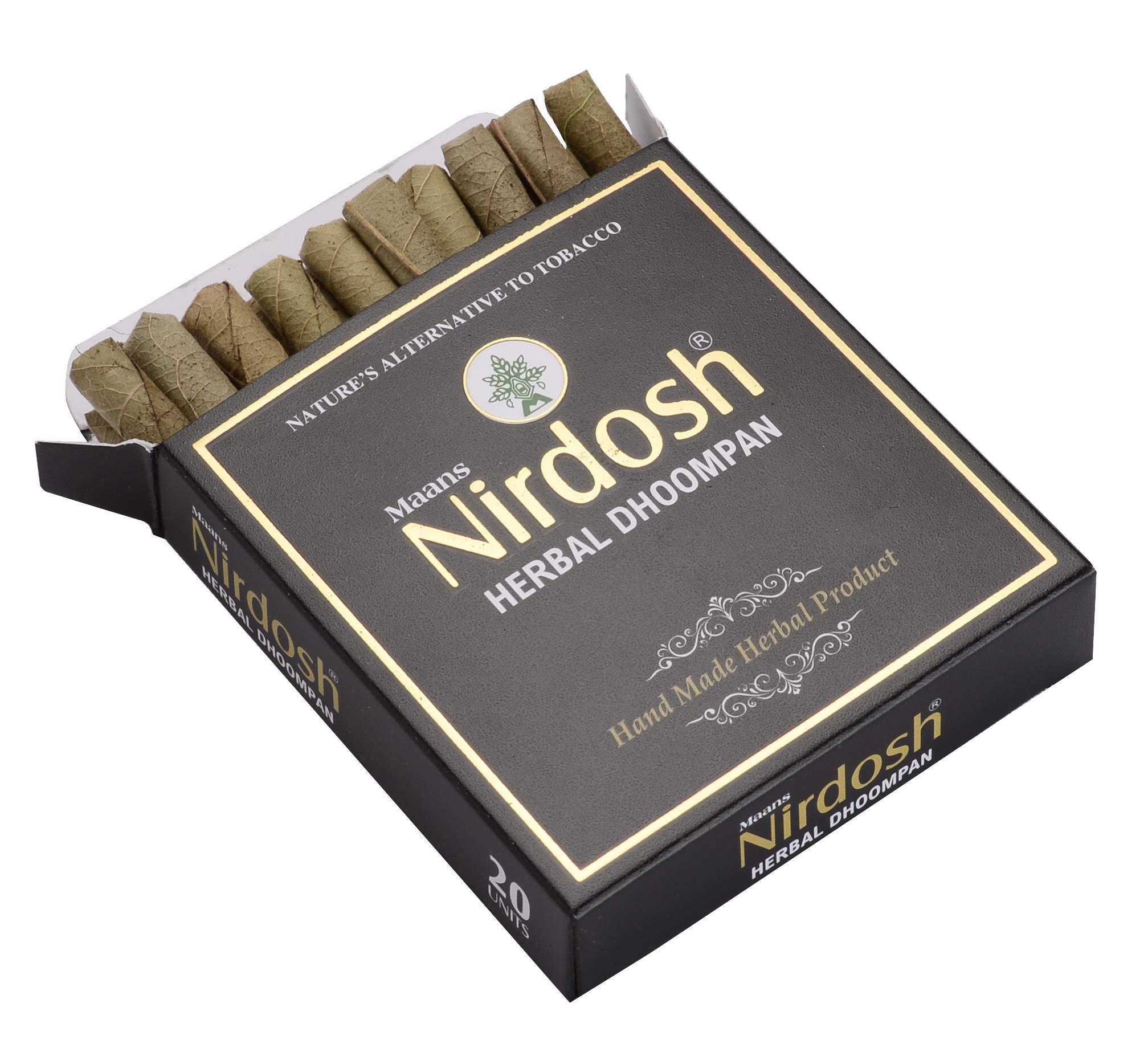 Nirdosh Nirdosh Herbal Dhoompan (Without Filter) 100% Made Up from Organic Ingredients (Pack of 2) 40 Beedi