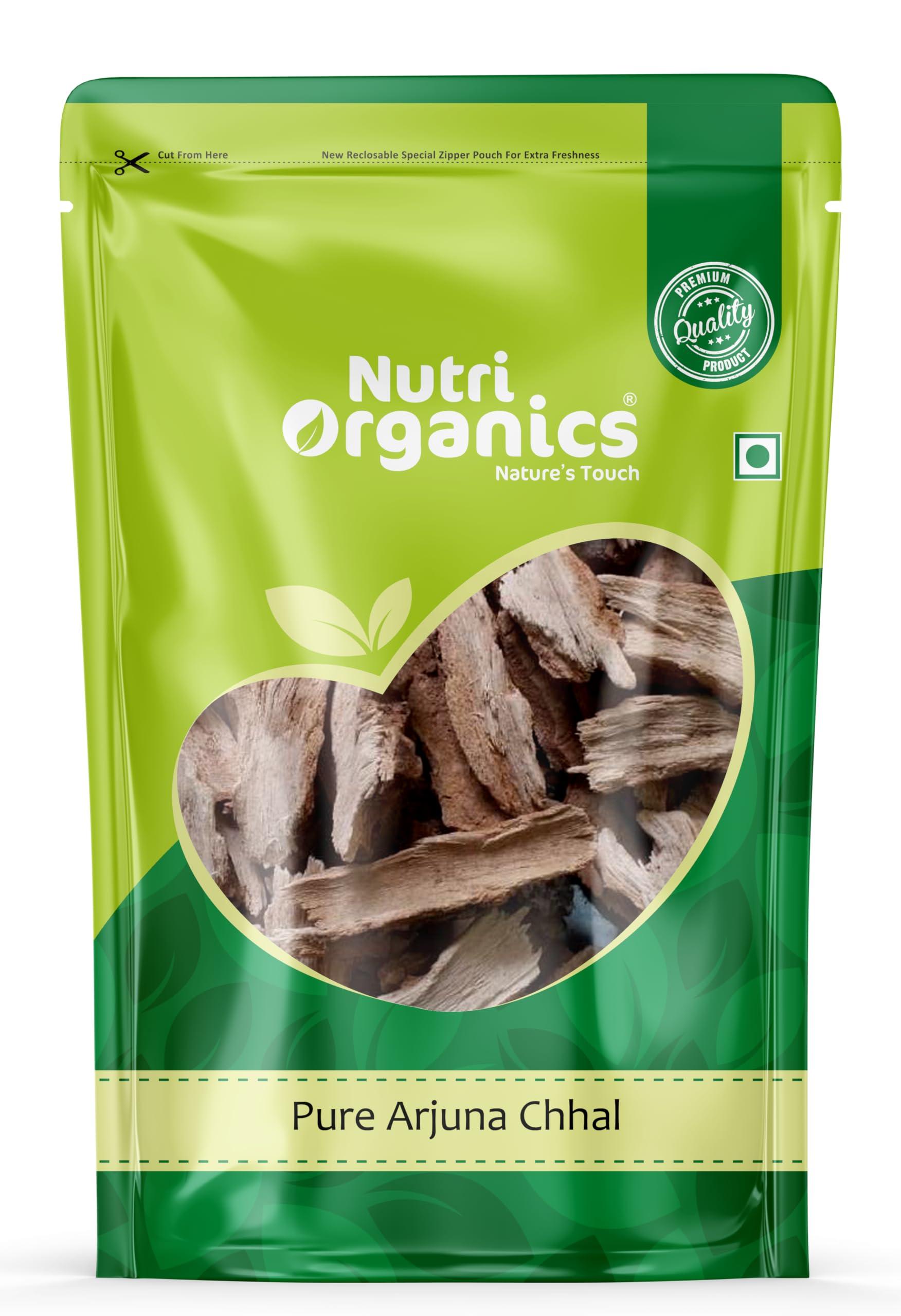 NutriOrganics Nutri Organics Arjun ki Chaal - 400 Gm Dried- Arjuna Tree Bark - Raw | Lowers Bad Cholesterol