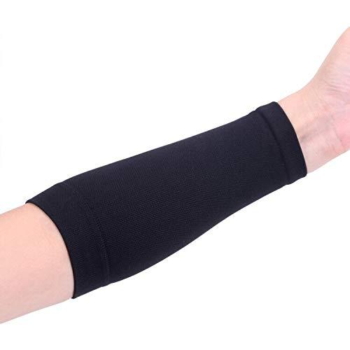 SIXMT 1Pcs Black/Skin Color Forearm Tattoo Cover Up Bands Compression Sleeves (XL, Black)