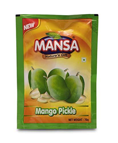 MANSA Green Chilli Pickle , Mango Pickle and Mix Pickle in Combo (Pack of 5)(Each Packet Contains 70 gm)