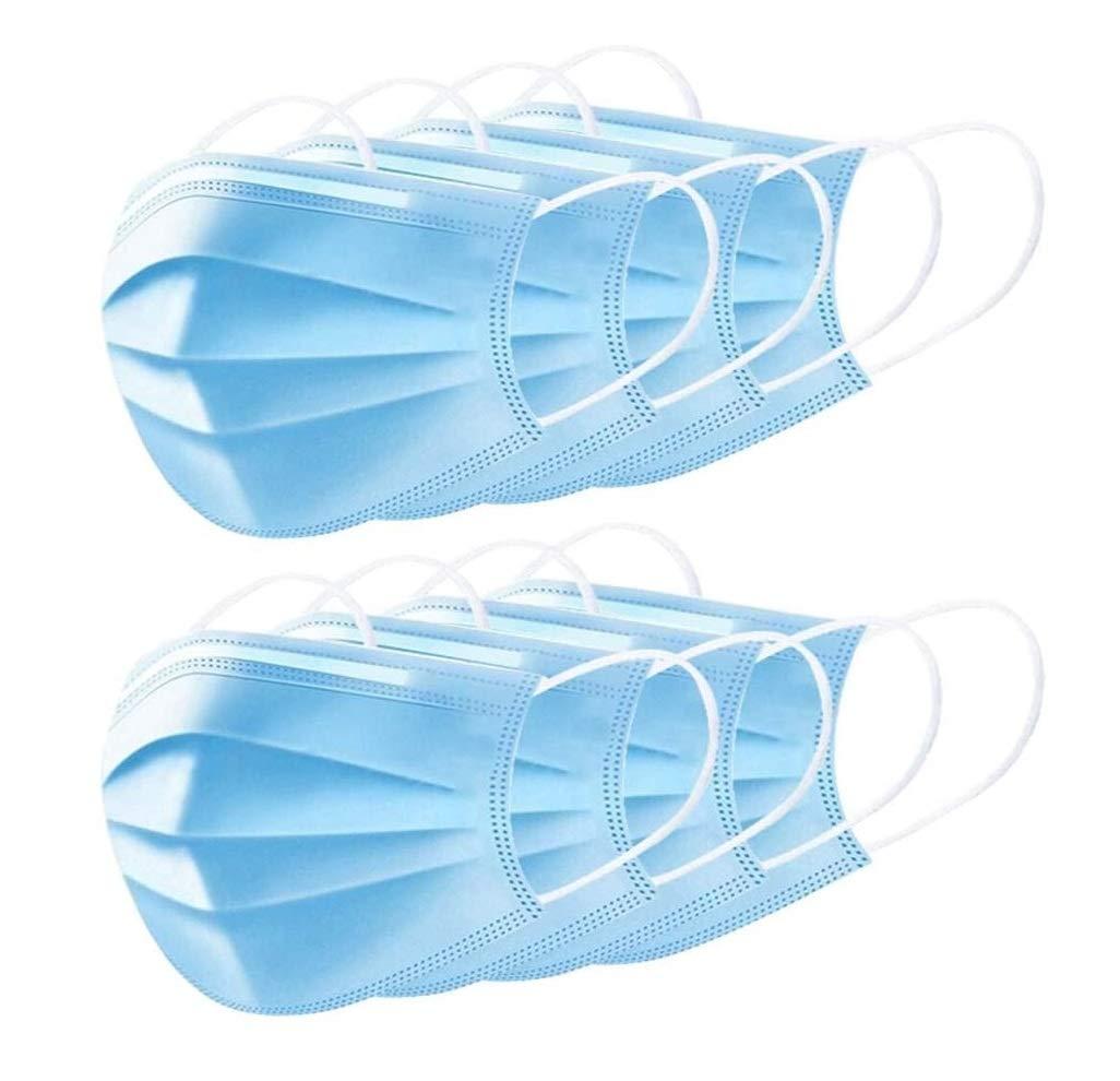 NightCare 3 Ply Disposable Face Mask Universal Breathable & Comfortable Non Surgical Safety Mask with Earloop & Nose Pin (100 Pcs)