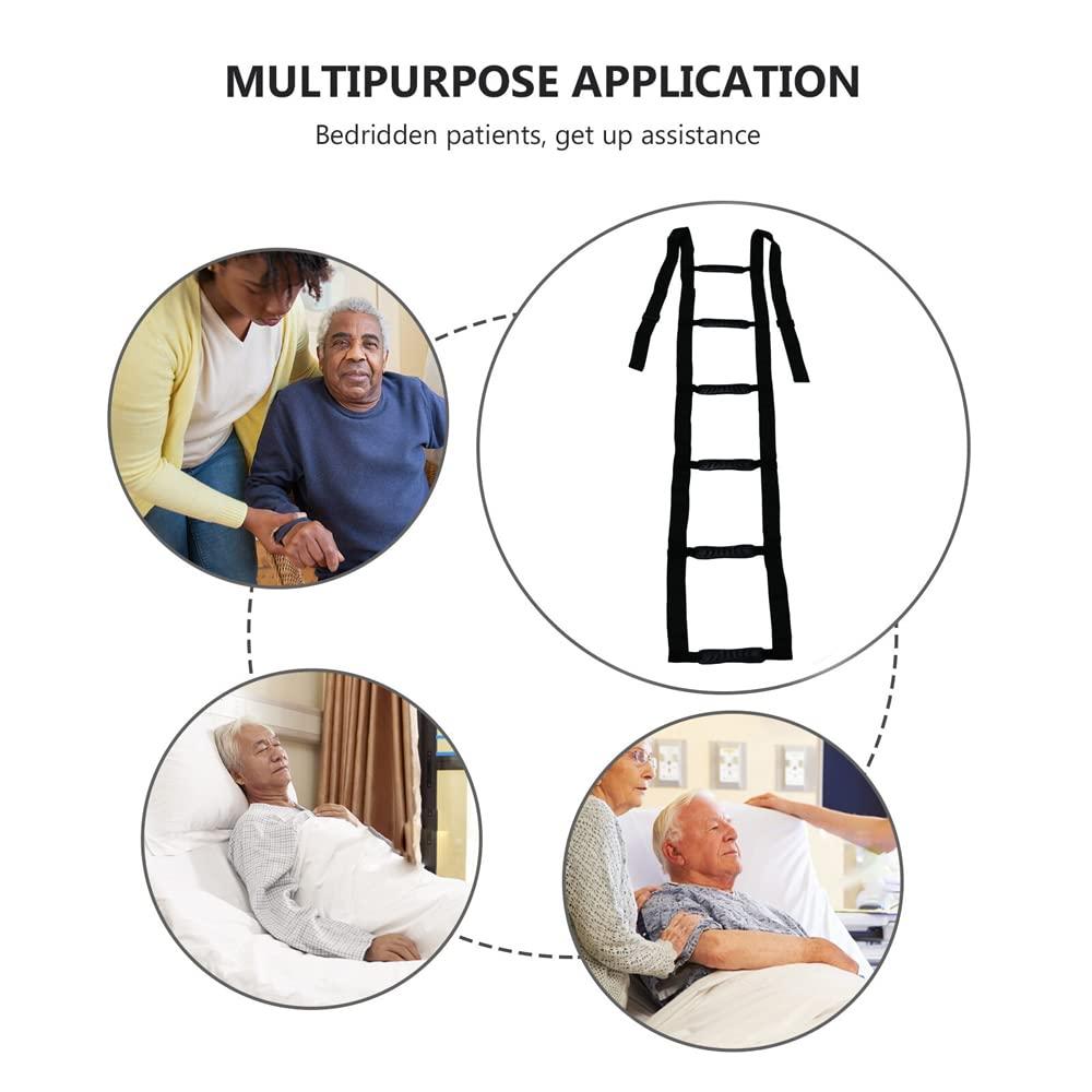 AiGyonx Bed Rail for Elder - Bed Ladder Assist - Pull Up Assist Device with Handle Strap - Rope Ladder Caddie Helper - Sitting, Sit Up Hoist for Elderly, Senior, Injury Recovery Patient, Pregnant, Handicap