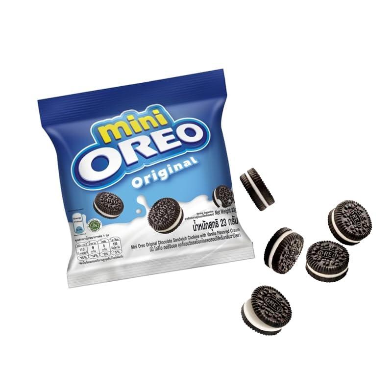 Oreo Oreo Mini Original 10X Packs, 204 Gram, Blue (4029824) - Wheat Flour, Sugar, Palm Olein Oil, Cocoa Solids Etc