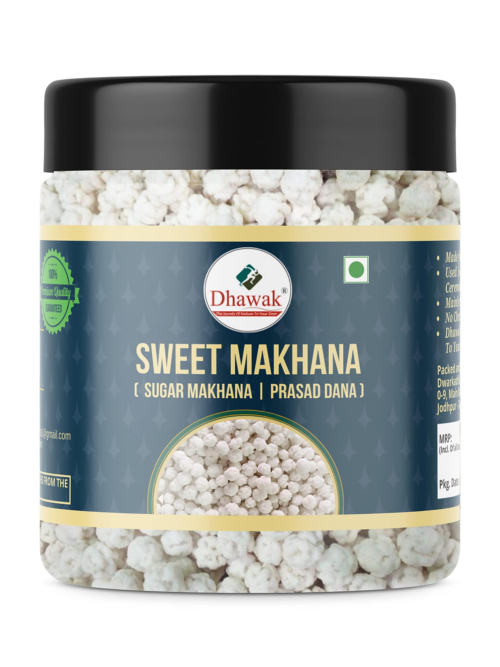 DHAWAK Dhawak Prasad Dana | Sweet MAKHANA Makundana | Rajasthani Sweet Sugar Balls | Traditional Prasad | Elechi Dana | Festival Sweets | Holy Offerings | Pure Prasad | Indian Sweets - 400 gm