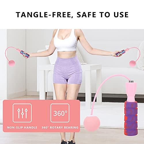 JUYT Ropeless Jump Rope, BOD Rope High Speed for Men Women for Fitness for Small Space(Pink)