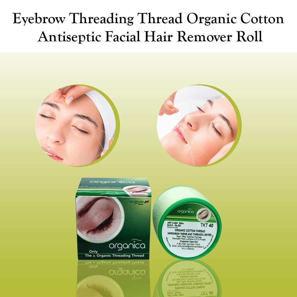MEETO MEETO THREADING THREAD Organic Eyebrow Hair Remover Cotton Threading Facial Hair Remover eyebrow makeup acial dermaplaning hair removal epilator tool (RANDOM)