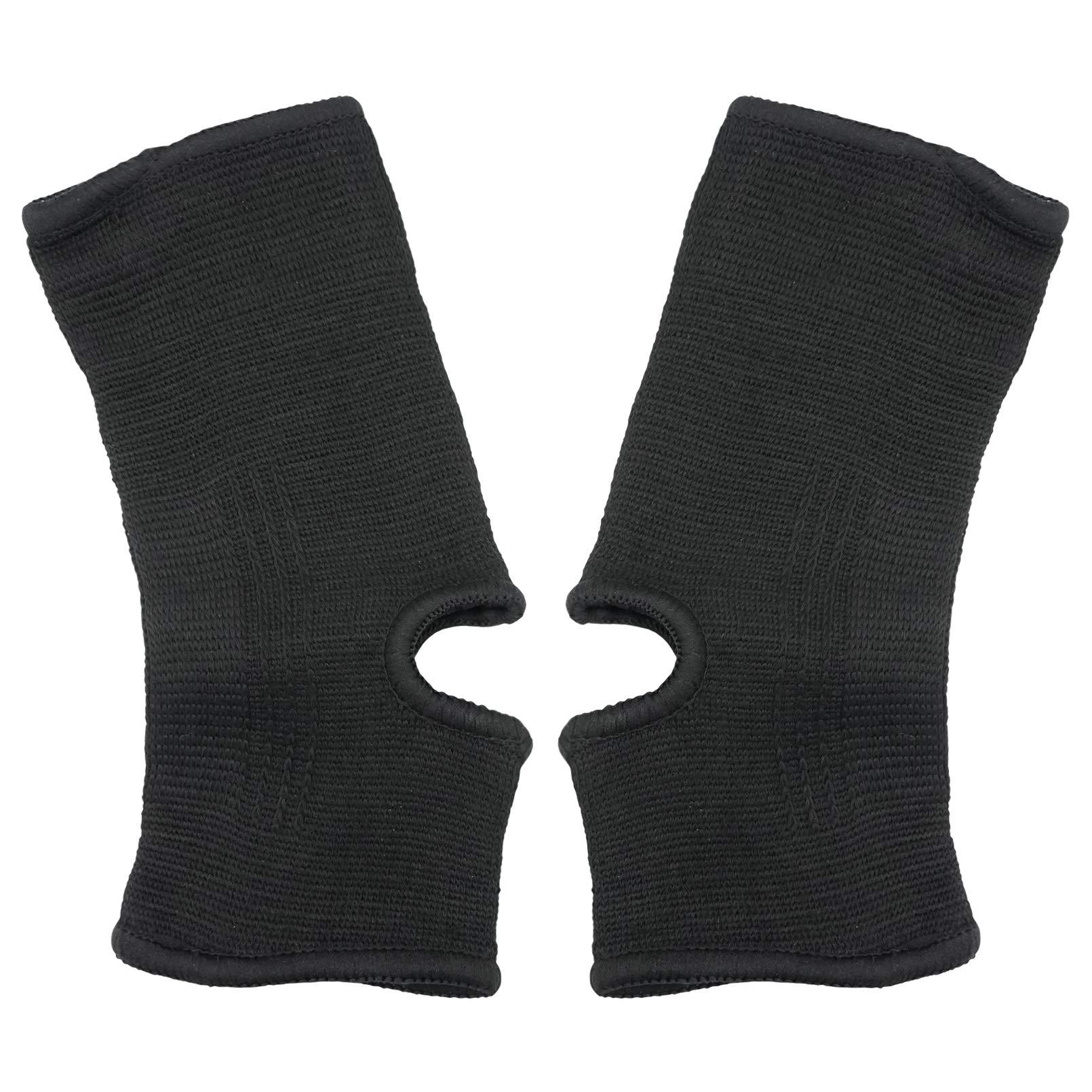 Luwint Luwint Nylon Kid Compression Ankle Brace-Knitted Ankle Sleeve Sock Support For Sprains Arthritis Tendonitis Running Fitness, 1 Pair Black