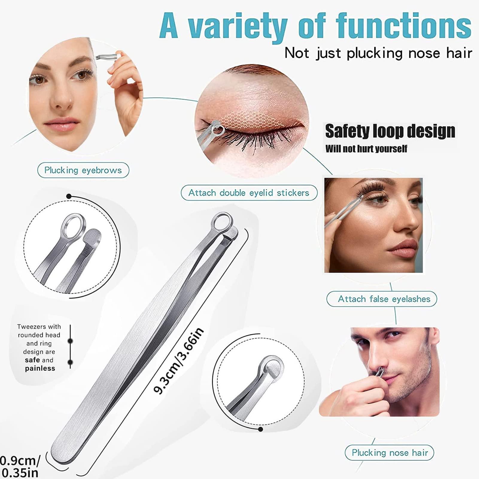 01 02 015 Nose Hair Tweezers, Waterproof Nose Hair Trimming Tool for Nose