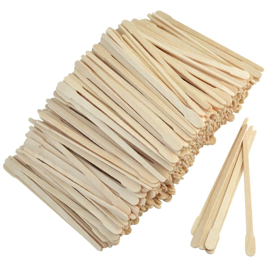 Lee-buty 1000pcs Wax Spatulas Small Wax Wood Sticks, Waxing Applicator Sticks Wooden Craft Sticks Spatulas Applicators Hair Nose Wax Stick for Hair Body Eyebrow Removal