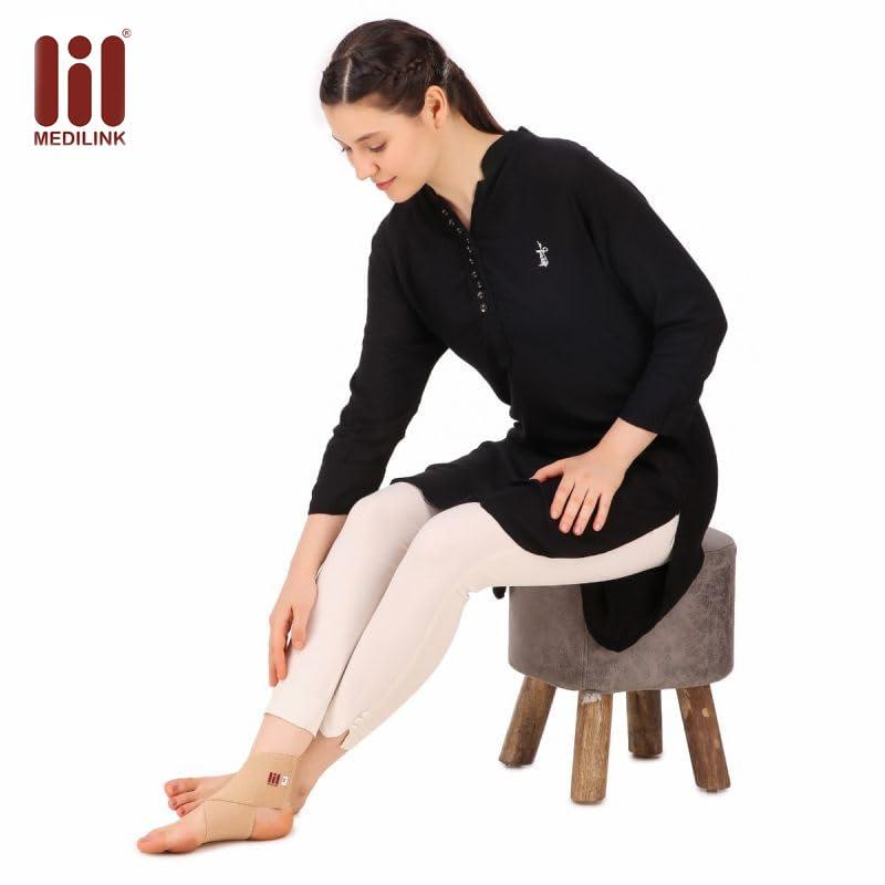 Medilink Medilink Anklet Ankle Binder Brace Foot Support- ankle wrap- for sprained ankle, ankle pain, running, gym, other sports