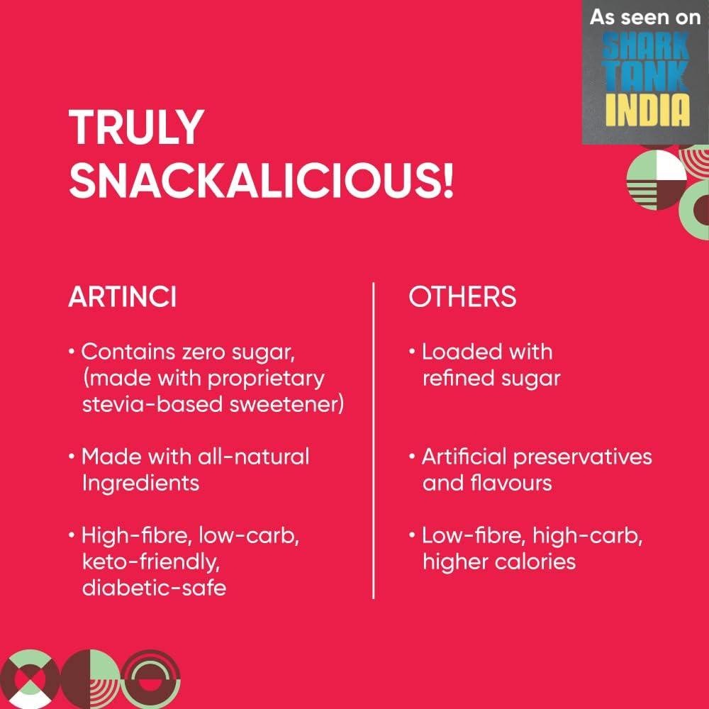 Artinci Artinci Coconut Cookies | As Seen on Shark Tank | Sugar Free Diabetic Friendly with High Protein & Fiber Digestive Biscuits | Low GI & Carbs | (185g x Pack of 3)