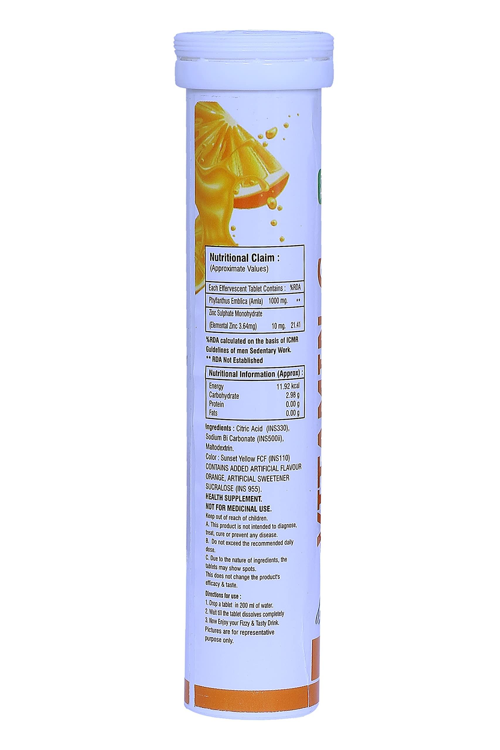 UGC NUTRITION FOR MY HEALTH UGC NUTRITION FOR MY HEALTH For My Health Vitamin C Effervescent Tablets For ImmunityINatural Amla Extract Vitamin C And Zinc Effervescent Tablets(Pack Of 20 Tablets)