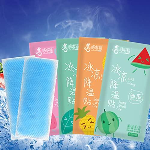 HEALLILY HEALLILY 40Pcs Cooling Forehead Strips Headache Gel Pads Fever Reducer Pad Cooling Sticker Forehead Cooling Strips