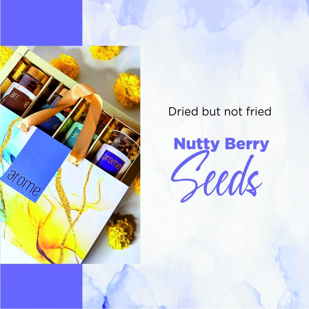 arome arome Premium Nutty Berry Seeds, 100 gm Pack | Mixed Nuts like Almond, Pista, Cranberry, Blueberry, Flax & Sesame Seeds | Healthy Snacks for Small Hunger | Assorted Dry Fruit, Berries and Nuts Mix