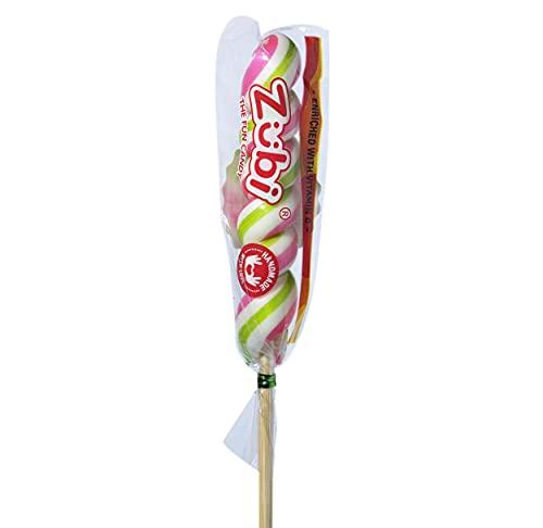 ZUBI THE FUN CANDY Zubi Swirl Stick Lollipops (36 Pcs Per Box) Assorted Fruit Flavour