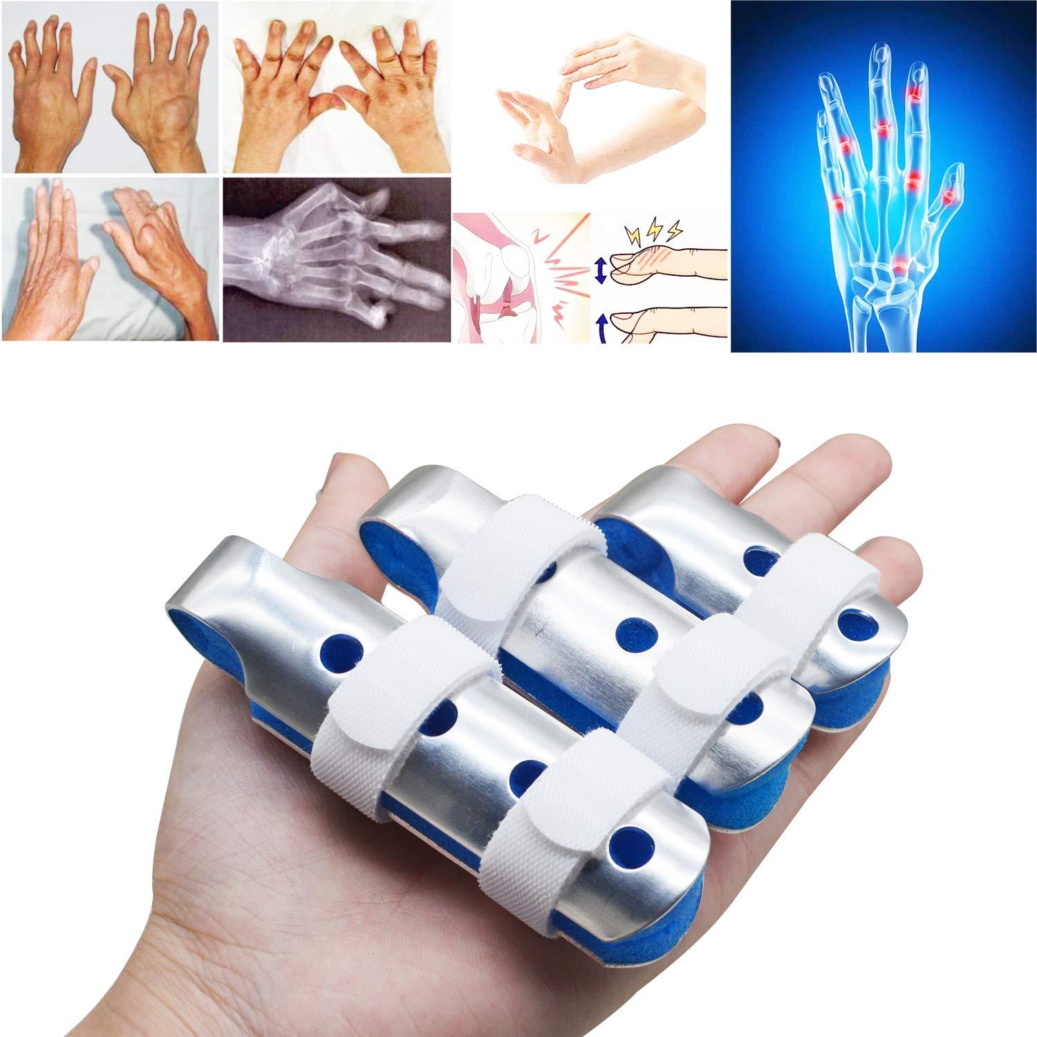 Yimanduo Finger Splint, (5 Piece) Mallet DIP Finger Splints, Finger Support Brace, Finger Splints for Trigger Thumb Finger Immobilizer Joint Protection Finger