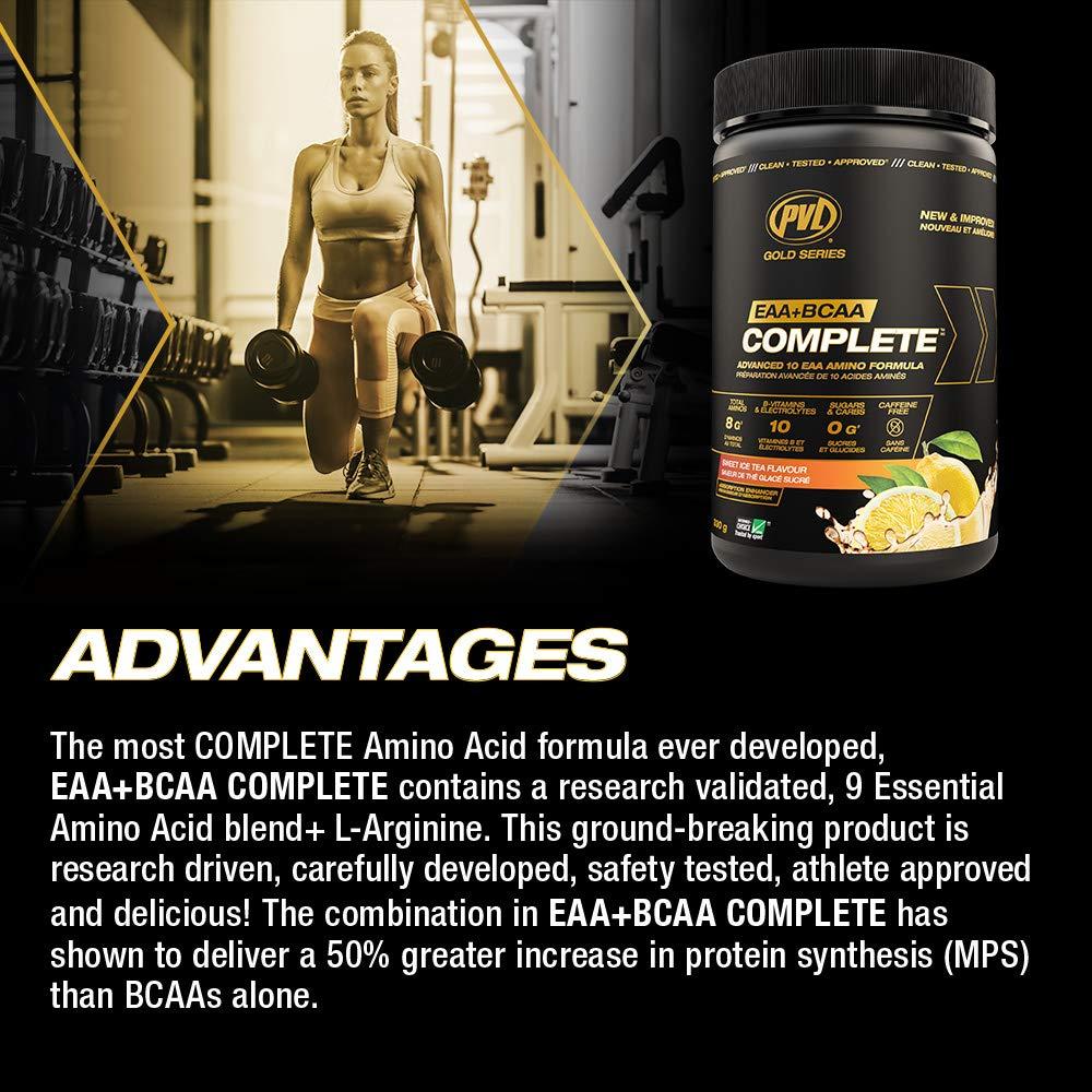 PVL PVL Gold Series EAA+BCAA Complete Flavor Protein Powder 330 Gram (Tropical Punch Flavor)