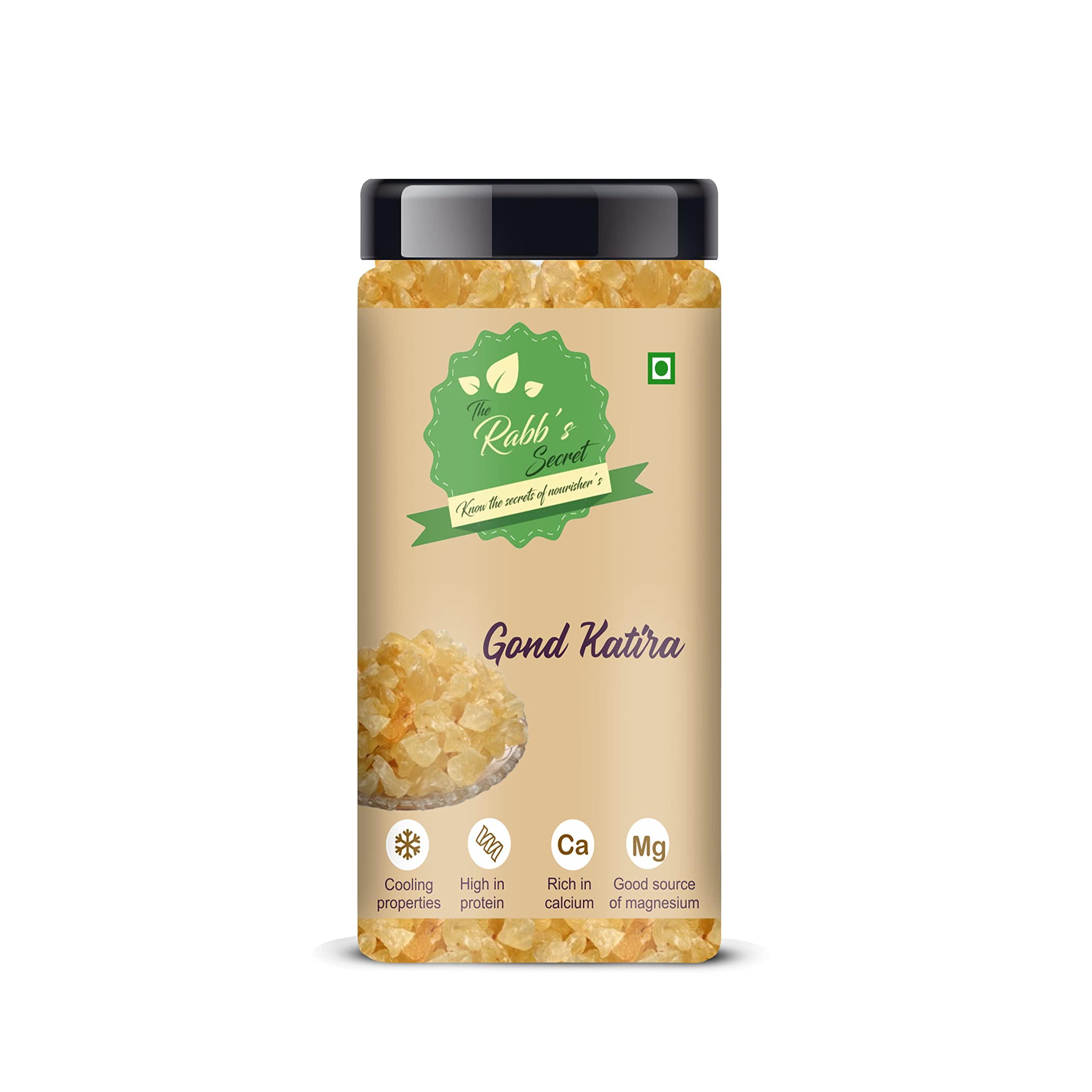 The Rabb's Secret The Rabb's Secret Gond Katira Pure Organic Jar 150gm| Tragacanth Gum| Edible Gum (Gond Katira, 150gm)