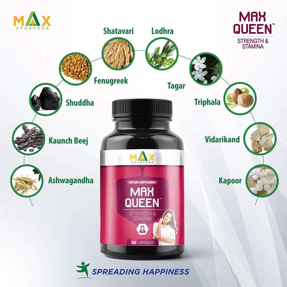 Max Ayurveda Max Ayurveda Musli Special Capsules (For 45 Plus Men) & Queen Plus Capsules For Women (60 Capsules + 60 Capsules)