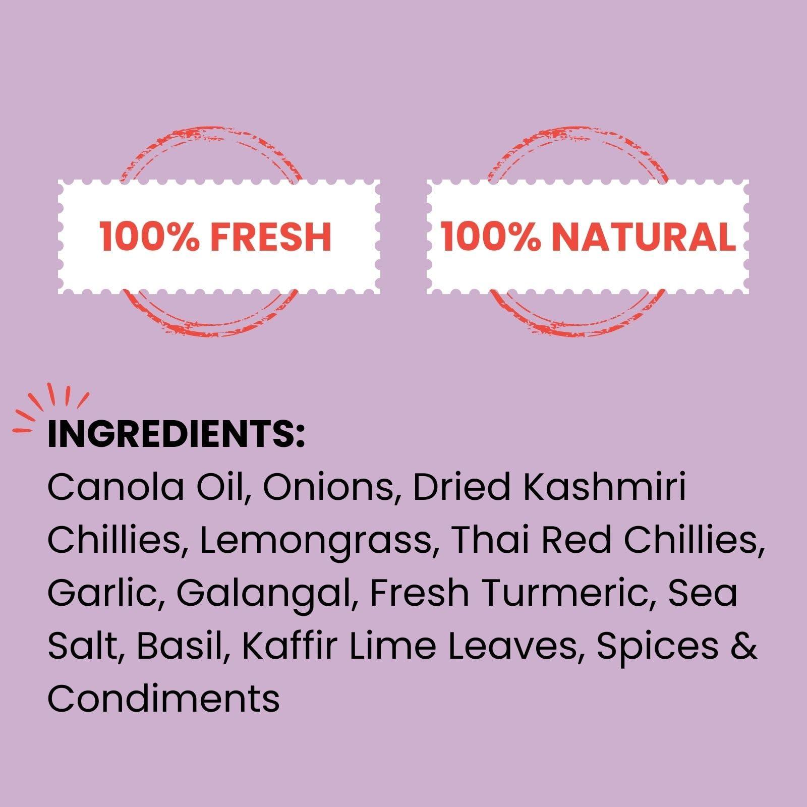 PEPPERWICKS Pepperwicks Red Thai Curry Paste (160 gms) | Serves 6-8 | 100% Vegetarian | Only Natural & Fresh Ingredients | No Preservatives | No Chemicals | Vegan | Gluten-Free | Make Restaurant-Style Red Thai Curry in 20 Mins