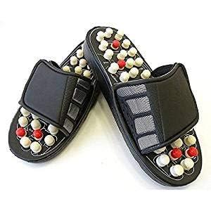 Cazuela Cazuela Spring Action Acupressure Massage Slippers Leg Foot Massage with Magnetic Therapy Unisex (Multi Color)
