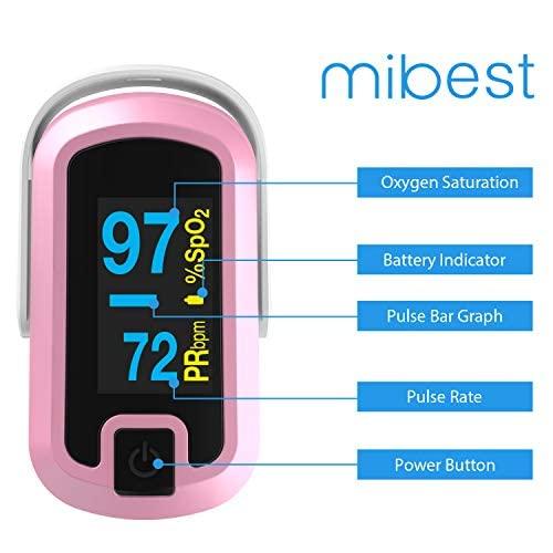CHOICEMMED Mibest MD300CN340 OLED Pulse Oximeter Dual Color Pink