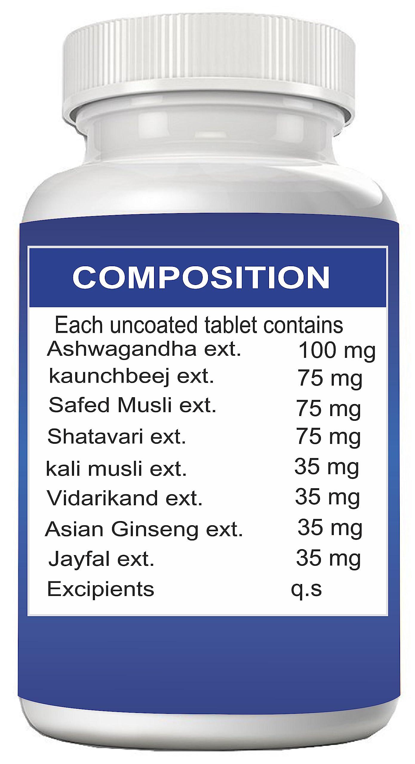 Herbal Hammer Herbal Hammer|Ayurvedic Strength,Energy Booster| Helps Restores Energy & Hardens Relaxing Muscles Safed Musli,Ashwagandha,Gokshura | Clinically Approved| 30 Tablets | Pack Of 2