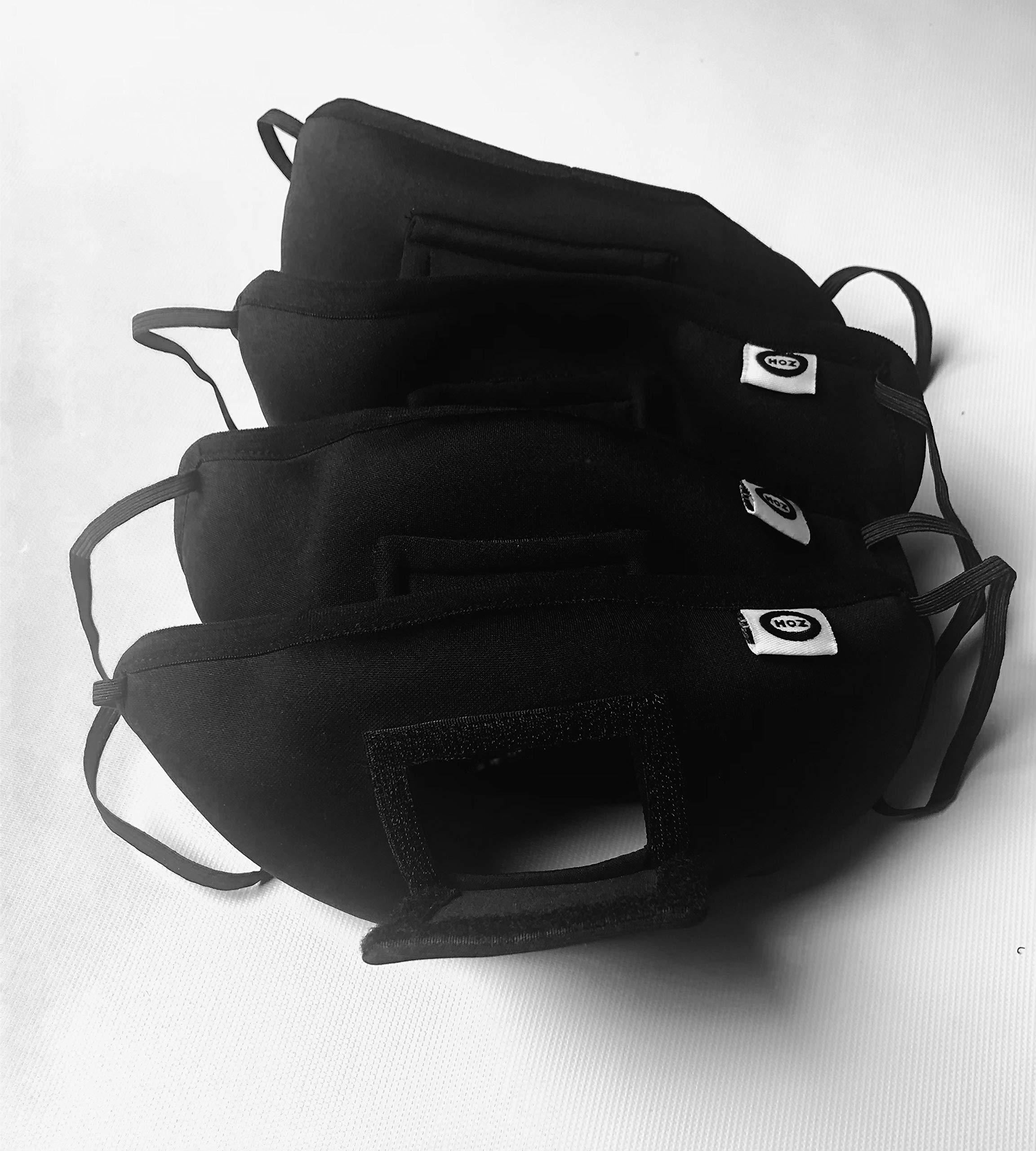 House of Zeitgeist House of Zeitgeist Activity Mask with mouth opening for Drinking, Eating, Exercising, Breathing, etc, for Women + Men + Reusable,Black,One Size Adult