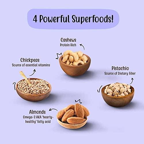 Paper Boat Paper Boat Protein Crunch, Premium Nuts SuperMix, Healthy Trail Mix Dry Fruits | Almonds I Cashews I Pistachio I Chickpeas | Dryfruit Pouch (200 gm)
