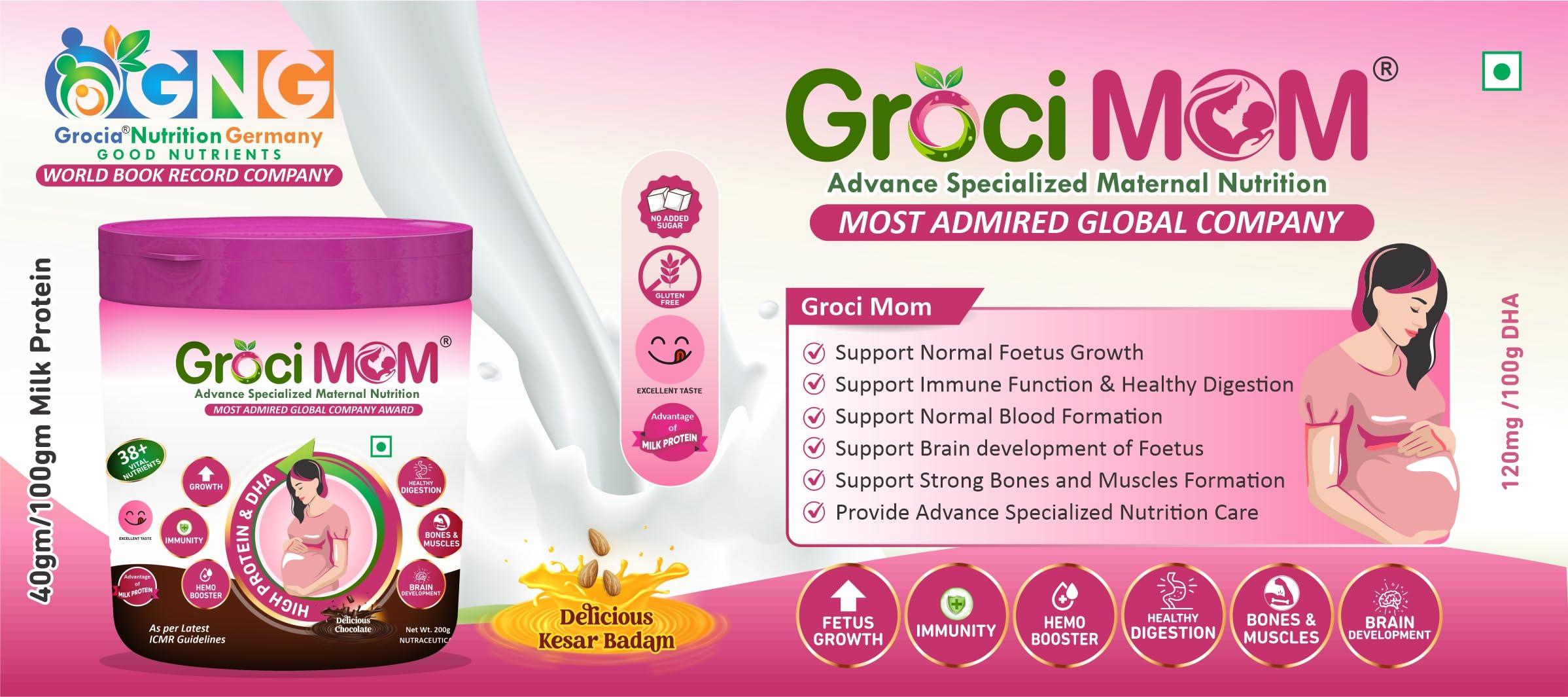 Groci Mom Advance Specialized Maternal Nutrition Groci Mom (Chocolate) Advanced specialized Maternal Nutrition