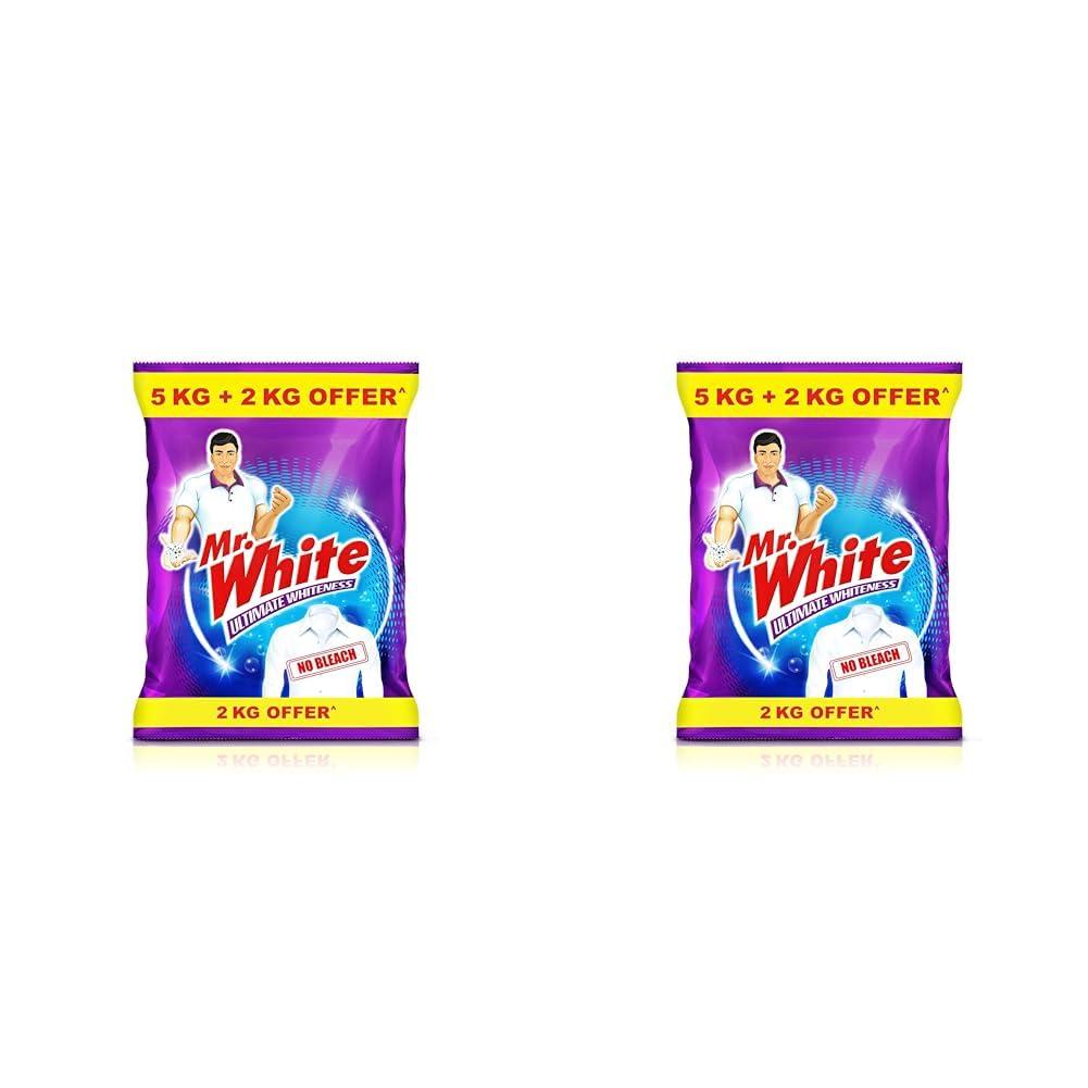 MR WHITE MR WHITE Detergent Powder - 5 Kg with Free 2Kg (Pack of 2)