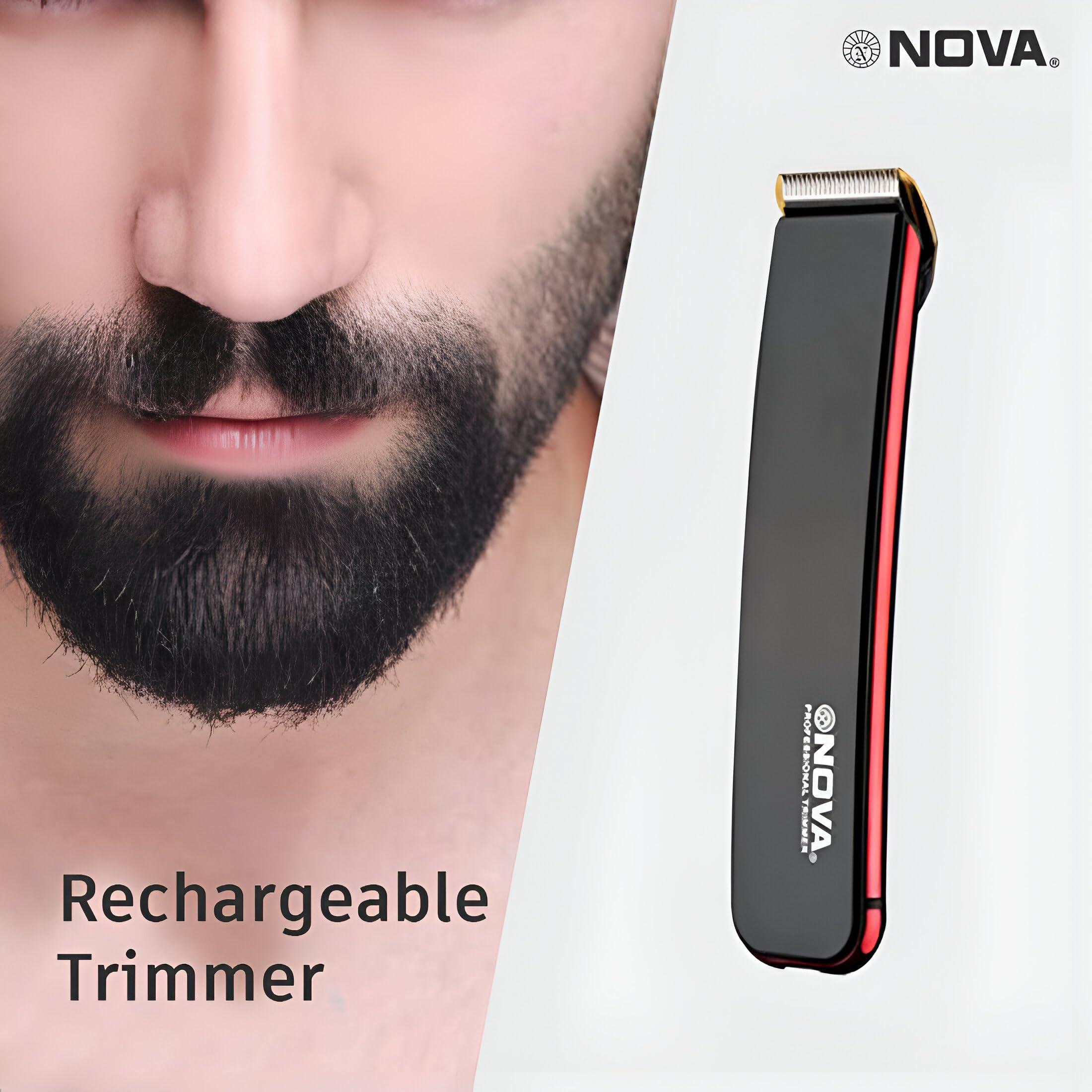 ALI SHIPPING ALI SHIPPING Men Nova Trimmer Precision Facial, Beard,&Body Hair Trimmer For Comfortable Shaving&Grooming Cordless&Rechargeable, Travel-Friendly, Easy-Clean,&Grooming Tool For All Skin Types.