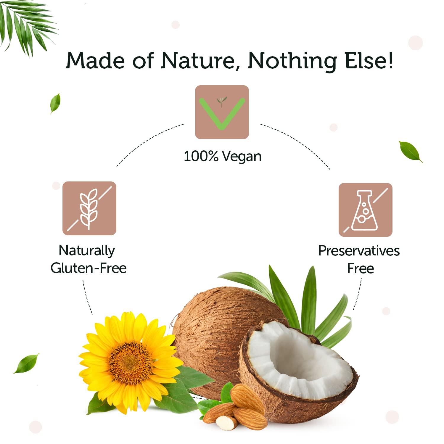 Neuherbs Neuherbs Plant Based Natural Vitamin E Plus From Sunflower Oil (With Almond Oil For Better Face, Skin & Hair) Certified Vegan - 30 Veg Capsules