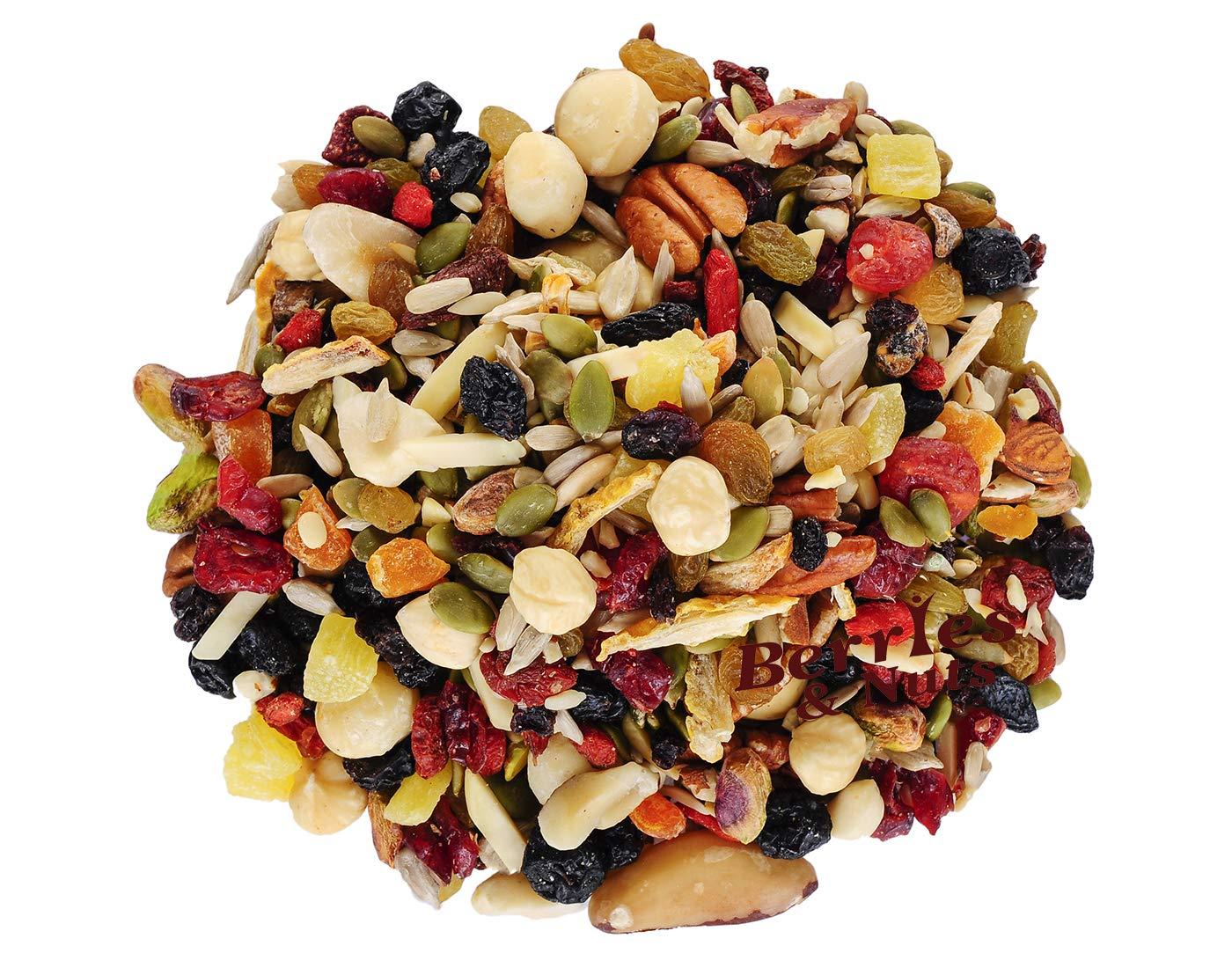 Berries And Nuts Berries And Nuts Mixed Berries, Nuts and Seeds - Super Trail Mix | 20 + Varities of Assorted Dry Fruit Mix with Berries, Nuts, Seeds & Fruits as Immunity Booster | 200 Grams