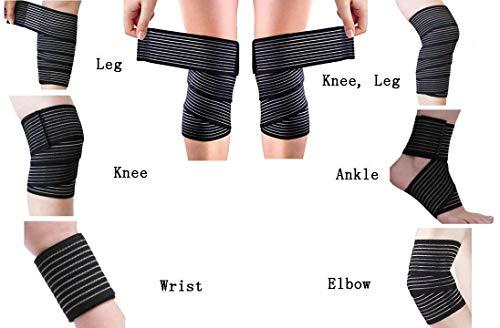TIMA TIMA Elastic Knee Compression Bandage Wraps  Knee Support Straps for Legs, Thighs, Hamstrings Ankle & Elbow Joints Reduce Swelling, Lymphatic Relief & Knee Replacement Surgery Elastic Bandage