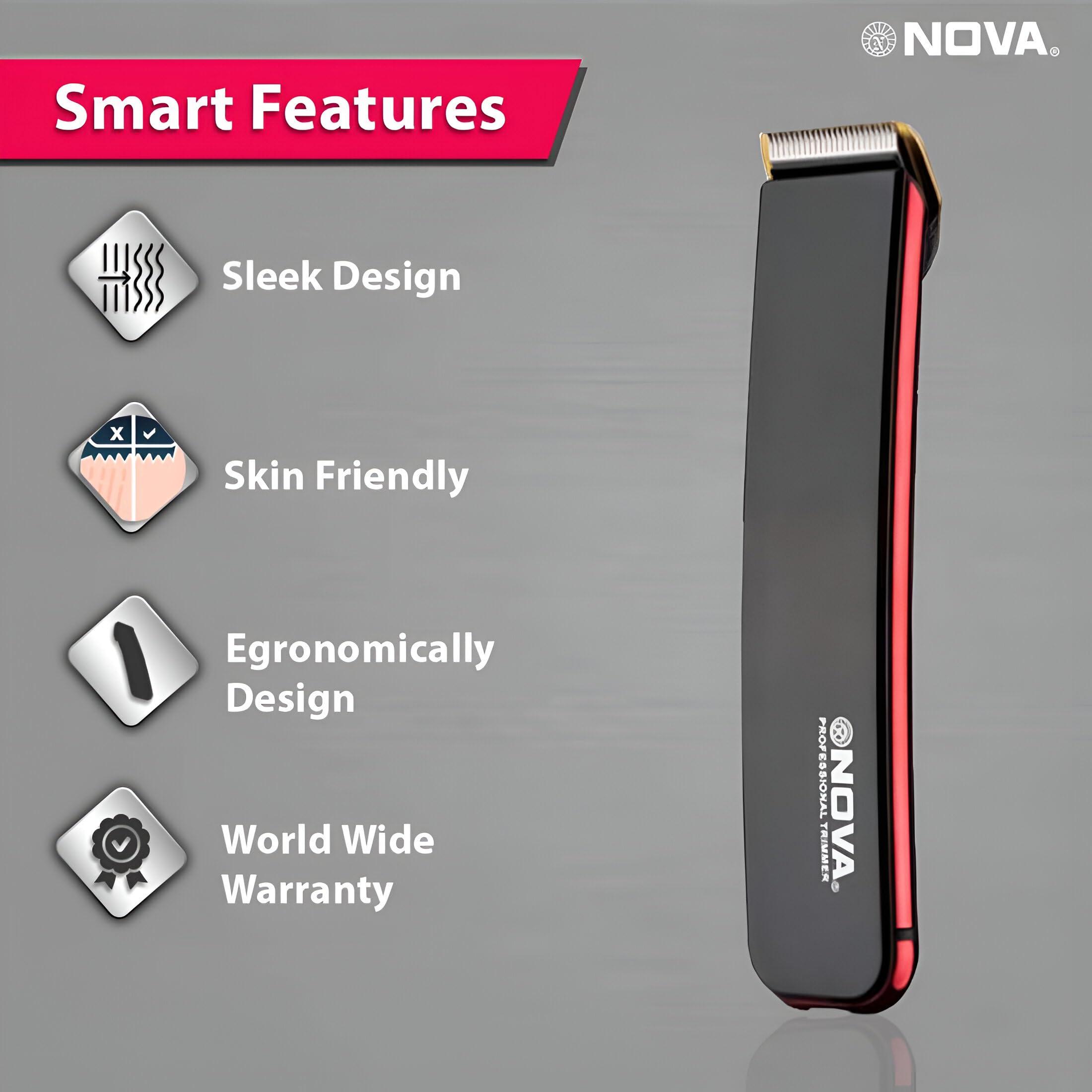 ALI SHIPPING ALI SHIPPING Men Nova Trimmer Precision Facial, Beard,&Body Hair Trimmer For Comfortable Shaving&Grooming Cordless&Rechargeable, Travel-Friendly, Easy-Clean,&Grooming Tool For All Skin Types.