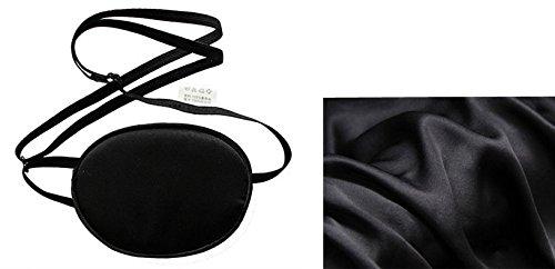 erioctry 1PC Silk Eye Patch Elastic Eye Patches Lazy Eye Patches Single Eye Mask for Kids and Adults Lazy Eye Amblyopia Strabismus No Leakage Smooth Soft and Comfortable (Kids, Black)