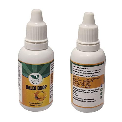 A.G.M A.G.M Haldi drop 30ml Helps in Boosting Immunity | Yellow Turmeric Drops | 100% Natural Turmeric Drop for Glow Skin, Healthy Hair, Joint Pain Relief Use with Water/Tea/Milk/Coffee