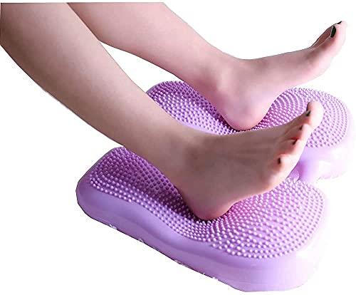Marrone Marrone Inflatable Stepper, 2 in 1 Balance Stepper, Inflatable Stepper for Women PVC Massage Dots Wobble Balance Cushion Board Foot Peddle Exerciser ( Multi )