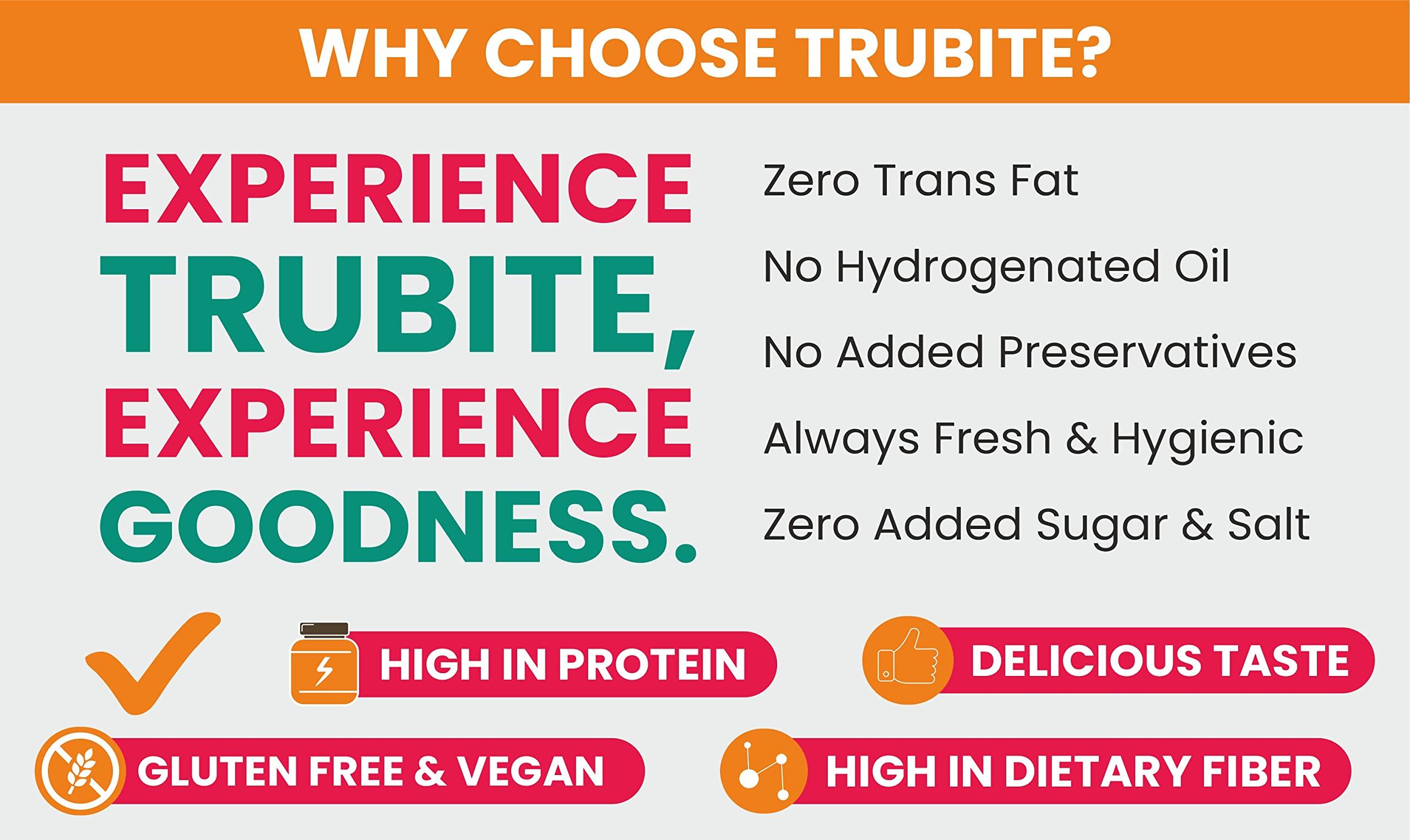 Trubite Trubite Natural Peanut Butter (Crunchy) (2.5KG) | Unsweetened | 30g Protein | Non GMO | Gluten Free | Cholesterol Free (2.5KG)