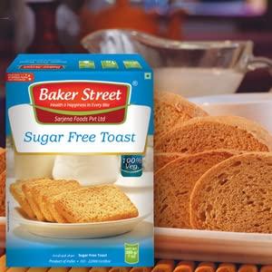 BAKER STREET Baker Street Sugar Free Rusk Toast 200g (Pack of 3)