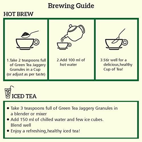 PLANTER'S CHOICE Planter's Choice 200GMS Instant & immunity Boosting Tulsi Turmeric Green Tea - Infused with Organic Jaggery Granules,Tulsi & Turmeric - Detoxifying & Antioxidant Rich -100% Natural - Zero Preservative