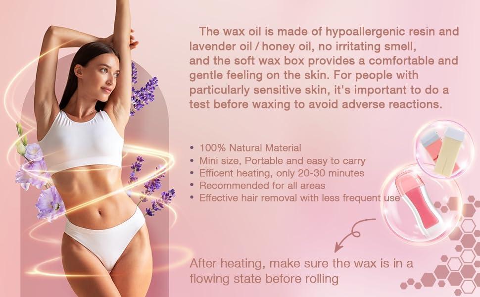 MKSL MKSL Wax Heater Machine Roll on Wax Hair Removal Wax Kit Wax Heater machine Wax Refill Cartridge Wax Strips Waxing kit for Women Wax(Pack of 3) (wax Roller Heater) (Wax Heater Roller Waxing Kit)