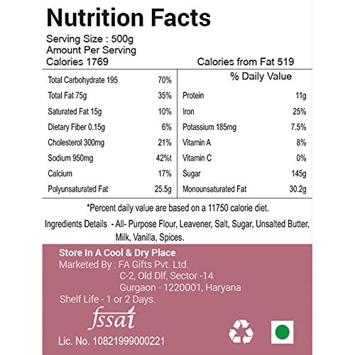 Floweraura FlowerAura Strawberry Delicious Cake Gift's For Birthday, Anniversery, Valentine's Day, Mother's Day, Party (1.0kg) (Same Day Delivery)