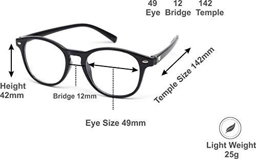 Optify Optify® Round Zero Power Unisex Anti-glare Blue Light Blocking Computer Glasses (Blue)