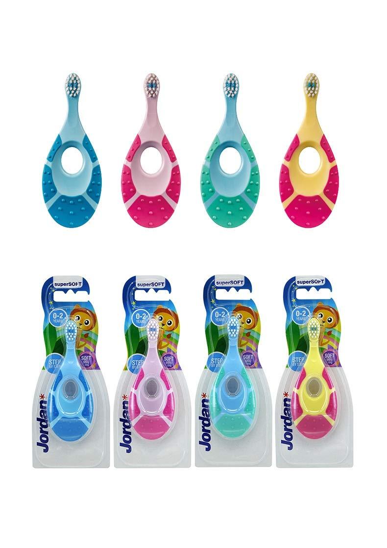 Jordan Jordan Step 1 Baby Manual Toothbrush, 0-2 Years, Extra Soft Bristles, Bpa Free Gentle To Babies. Made In Malaysia-0 Months To 24 Months Toothbrush (Blue), 1 count