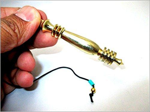 Jet International Crystal Jet Long Karnak Isis Ring Gold Pendulum Plate Chamber w/Chord Reiki Wiccan Free Booklet Jet International Crystal Therapy Healing Dowsing Metaphysical Spiritual Answers Occult Mystic