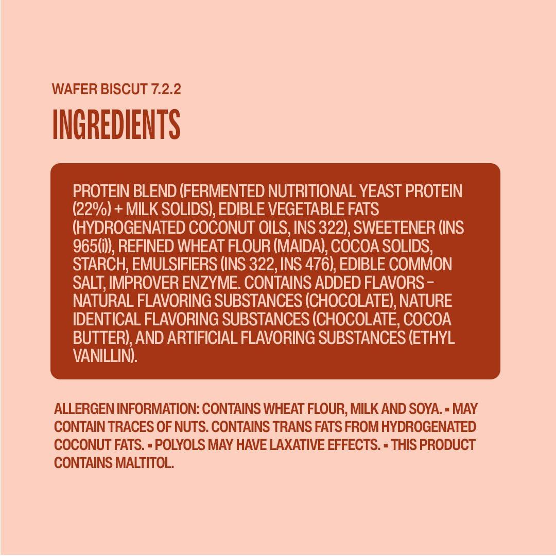 Superyou SuperYou Chocolate Protein Wafer Bars (Pack of 10)|10g Protein, 3g Fiber, No Added Sugar|Yeast Fermented Protein|Energy Bars|Crunchy Wafer Bar|100% Vegetarian|No Palm Oil|400g