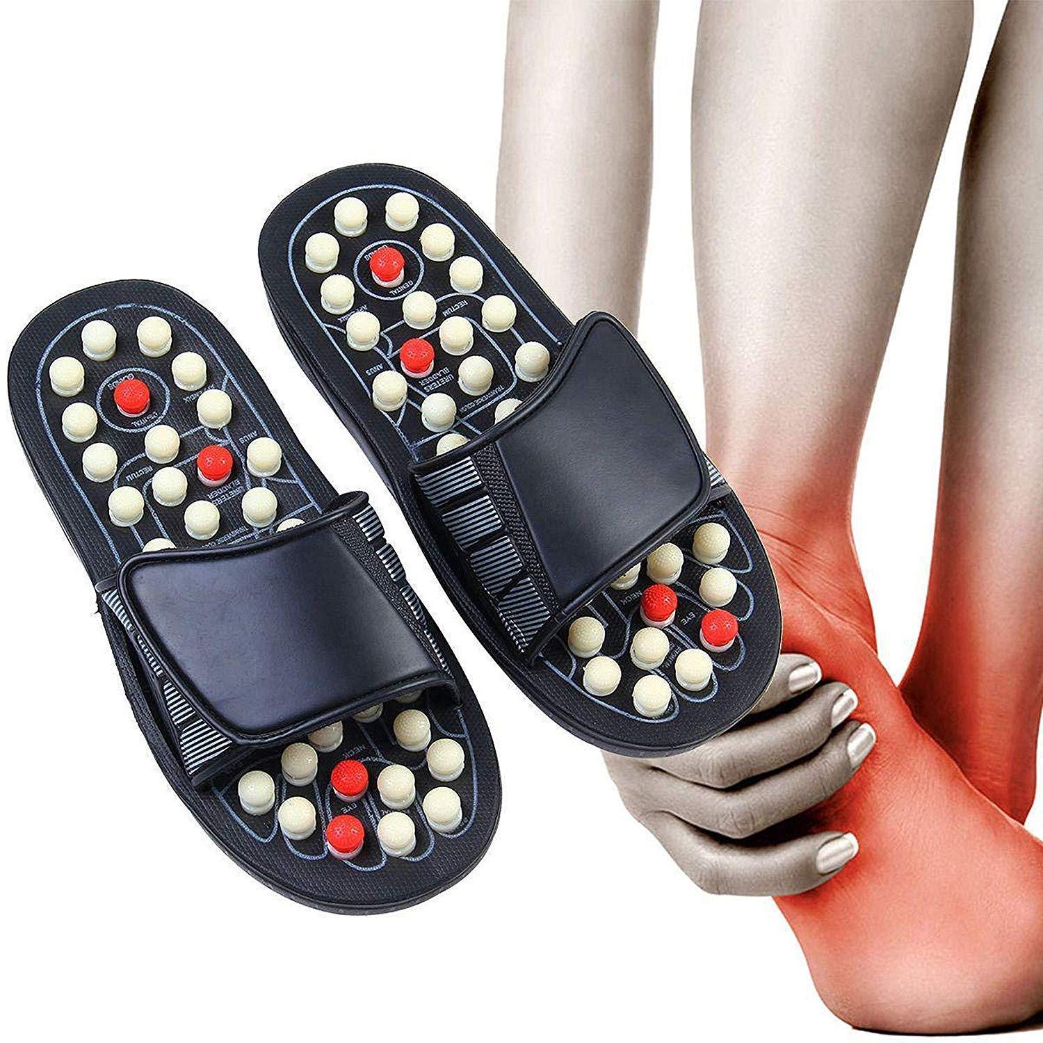 ACi ACi Accupressure Spring Accu Magnetic Therapy Yoga Slippers Paduka for Full Body Blood Circulation Natural Leg Foot Massager Relaxation Slippers For Men and Women (Unisex) (8)