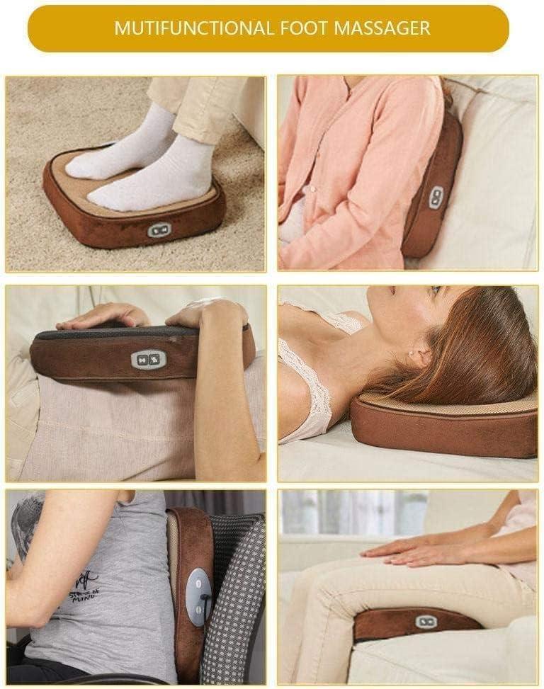 Arkit Arkit 2 IN 1 Foot Warmer & Massager Foot Massage Warmer Electric Heated Warm Feet Velvet Promote Blood Circulation Pain Relieve in Waist Neck Back Unisex Double Roller Kneading Massage